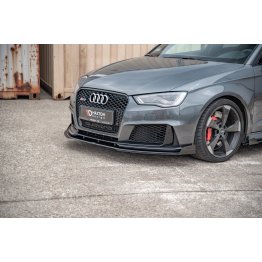 Накладка сплиттер на передний бампер Вар2 на Audi RS3 8V Sportback